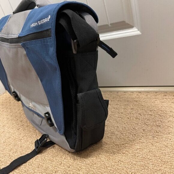 High Sierra Tank Laptop Messenger Bag Blue/Grey - Picture 6 of 7